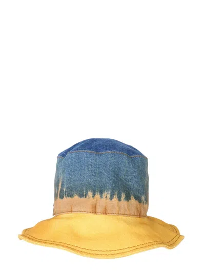 Alberta Ferretti Wide Brim Tie Dye Bucket Hat In Multicolour