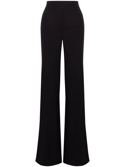 Alberta Ferretti Wide-leg Cady Trousers In Black