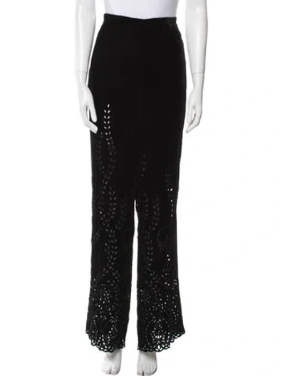 Pre-owned Alberta Ferretti Wide Leg Pants In Black