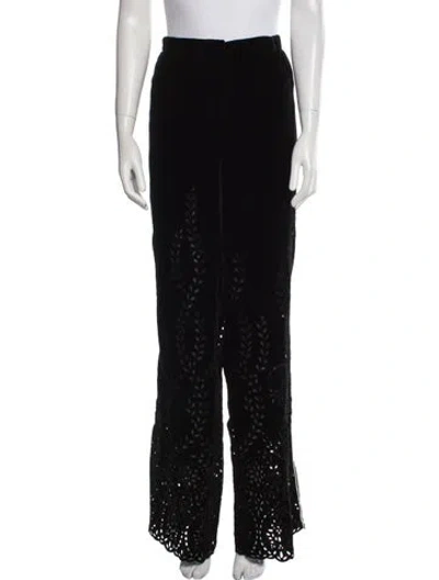 Pre-owned Alberta Ferretti Wide Leg Pants In Black