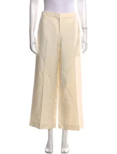 Pre-owned Alberta Ferretti Wide Leg Pants In Neutrals