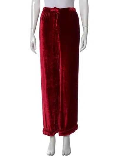 Pre-owned Alberta Ferretti Wide Leg Pants In Red