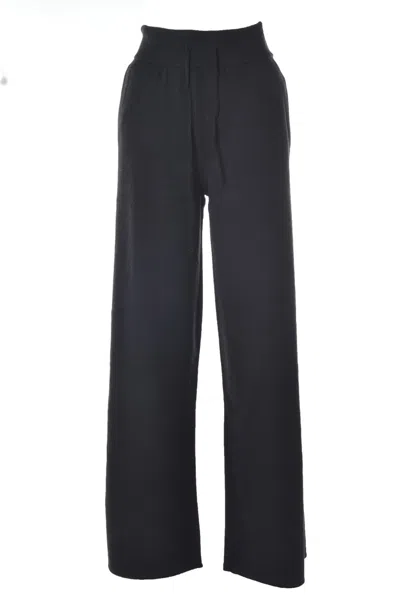Alberta Ferretti Wide-leg Pants With Ribbed Inserts