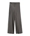 Alberta Ferretti Wide-leg Satin Trousers In Black