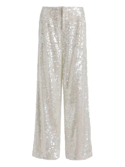 ALBERTA FERRETTI ALBERTA FERRETTI WIDE LEG SEQUINS TROUSERS CLOTHING