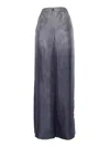 Alberta Ferretti Wide-leg Silk Trousers With Fluid Drape In Gray