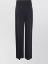 Alberta Ferretti Wide Leg Stretch Trousers In Blue