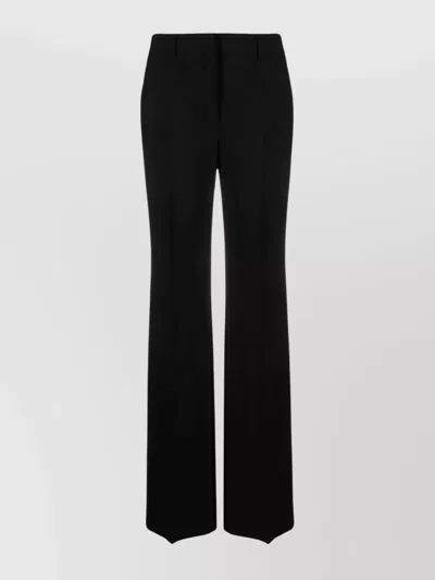 Alberta Ferretti Wide-leg Tailored Trousers Featuring Pockets In Black