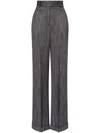 Alberta Ferretti Wide-leg Tailored Trousers In Grey