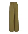 Alberta Ferretti High-rise Trousers Wide-leg Design Pockets In Green