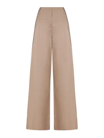 Alberta Ferretti Wide-leg Trousers In Sand