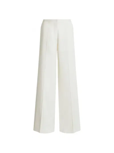 Alberta Ferretti Wide-leg Trousers In White