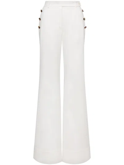 Alberta Ferretti Wide-leg Trousers In White
