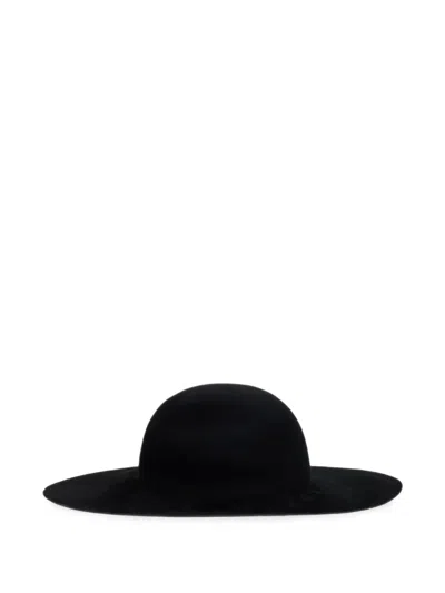 Alberta Ferretti Wide-brim Flat Hat In Black