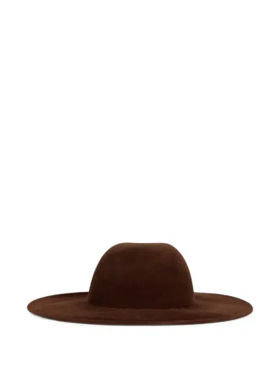 Alberta Ferretti Wide-brim Rounded-crown Hat In Metallic