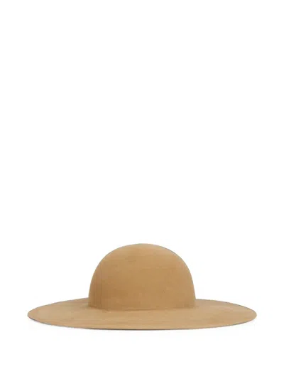 Alberta Ferretti Wide-brimmed Hat In Brown
