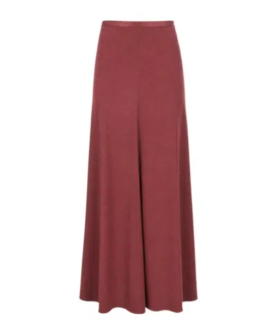 Alberta Ferretti Wide-leg Casual Trousers In Red