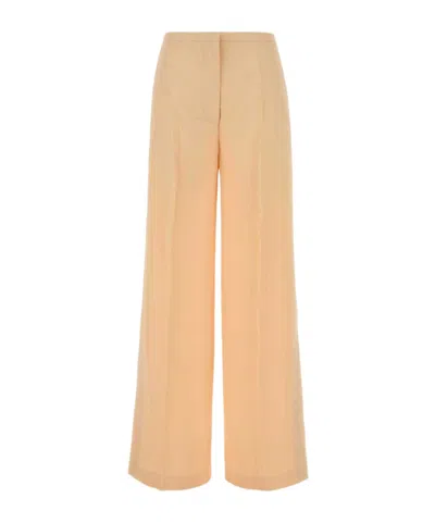 Alberta Ferretti Pressed-crease Wide-leg Trousers In Orange