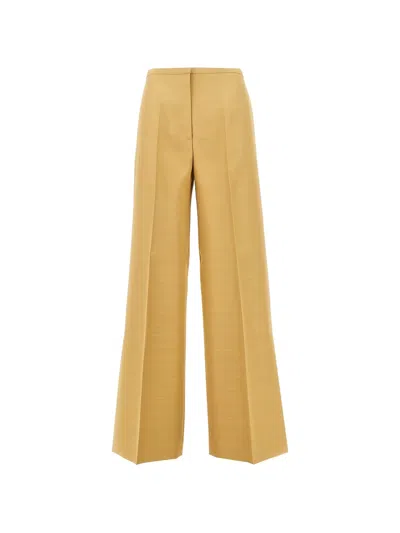 Alberta Ferretti Wide-leg Trousers In Yellow