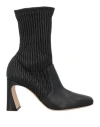 Alberta Ferretti Woman Ankle Boots Black Size 8 Leather