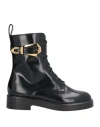 Alberta Ferretti Woman Ankle Boots Black Size 8 Leather