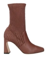 Alberta Ferretti Woman Ankle Boots Brown Size 8 Leather