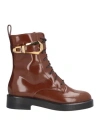 Alberta Ferretti Woman Ankle Boots Chocolate Brown Size 8 Leather