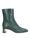 Alberta Ferretti Woman Ankle Boots Green Size 7 Soft Leather