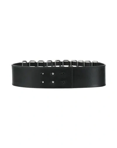 Alberta Ferretti Woman Belt Black Size S Leather, Metal