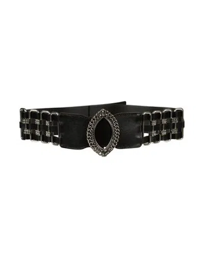 Alberta Ferretti Woman Belt Black Size S Leather, Metal