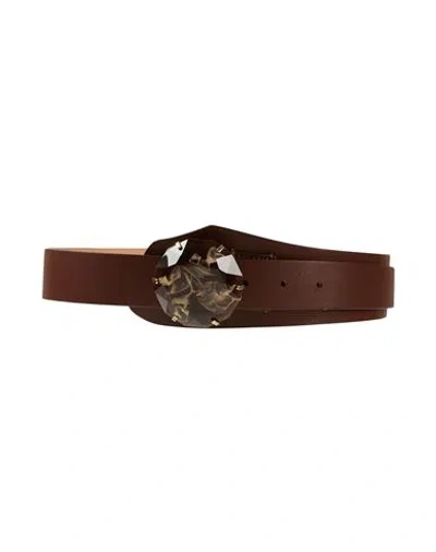 Alberta Ferretti Woman Belt Brown Size S Leather