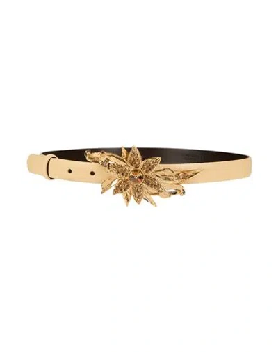 Alberta Ferretti Woman Belt Cream Size S Leather In Neutral