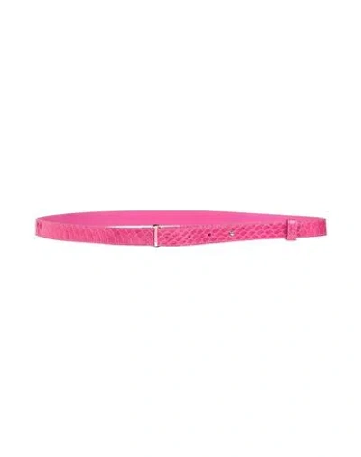 Alberta Ferretti Woman Belt Fuchsia Size 10 Leather In Pink