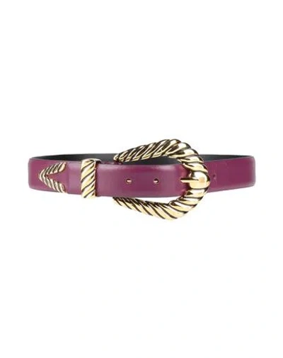 Alberta Ferretti Woman Belt Garnet Size S Leather In Red