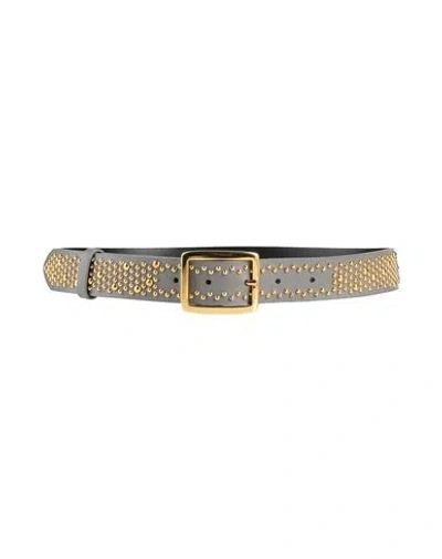 Alberta Ferretti Woman Belt Grey Size S Leather In Gray