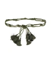 Alberta Ferretti Woman Belt Military Green Size Onesize Textile Fibers