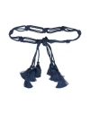 Alberta Ferretti Woman Belt Navy Size Onesize Textile Fibers In Blue
