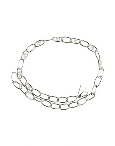 Alberta Ferretti Woman Belt Silver Size M Metal In Metallic
