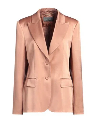 Alberta Ferretti Woman Blazer Antique Rose Size 10 Acetate, Silk In Pink