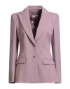 Alberta Ferretti Woman Blazer Antique Rose Size 4 Virgin Wool, Elastane In Pink