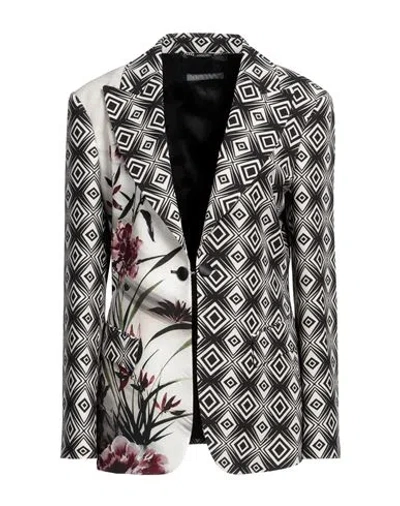 Alberta Ferretti Woman Blazer Beige Size 4 Polyester, Elastane In Multi