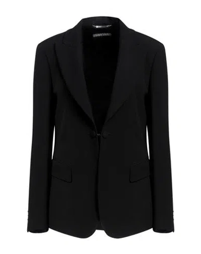 Alberta Ferretti Woman Blazer Black Size 10 Acetate, Viscose