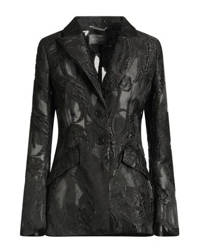 Alberta Ferretti Woman Blazer Black Size 10 Polyester