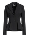 Alberta Ferretti Woman Blazer Black Size 10 Polyester, Wool, Elastane In Black