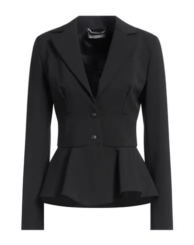 Alberta Ferretti Woman Blazer Black Size 10 Polyester, Wool, Elastane