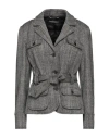 Alberta Ferretti Woman Blazer Black Size 10 Virgin Wool In Black