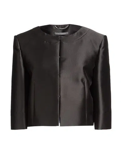 Alberta Ferretti Woman Blazer Black Size 6 Polyester, Silk