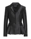 ALBERTA FERRETTI ALBERTA FERRETTI WOMAN BLAZER BLACK SIZE 6 POLYESTER, SILK