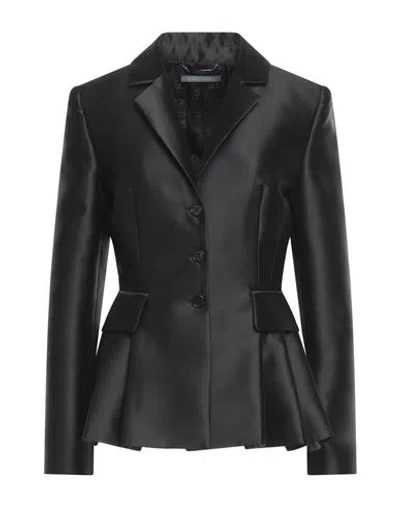 Alberta Ferretti Woman Blazer Black Size 4 Polyester, Silk