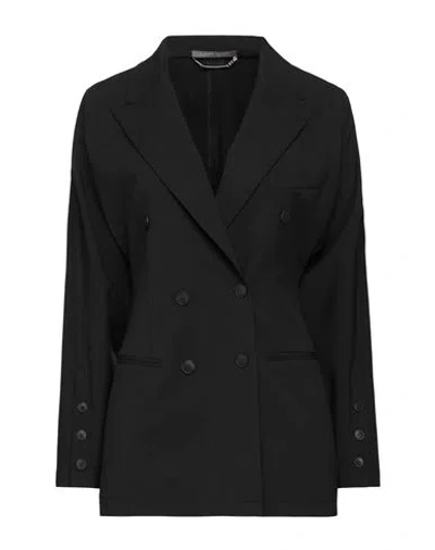 Alberta Ferretti Woman Blazer Black Size 4 Polyester, Virgin Wool, Elastane